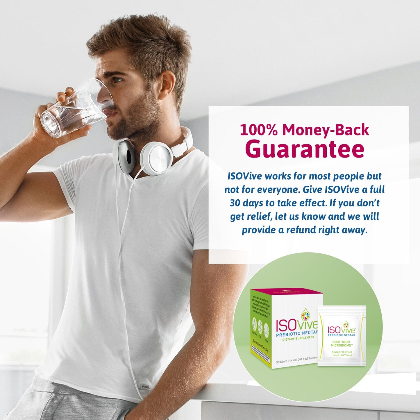 Relief for Heartburn and Acid Indigestion: ISOVive Naturally Fermented Prebiotic Nectar