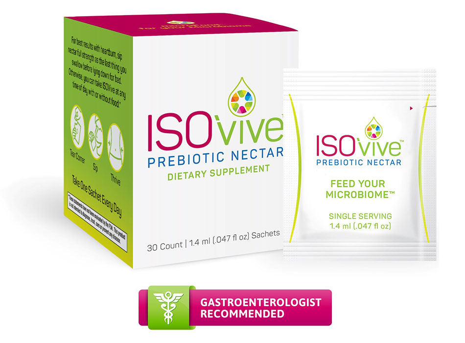 Relief for Heartburn and Acid Indigestion: ISOVive Naturally Fermented Prebiotic Nectar